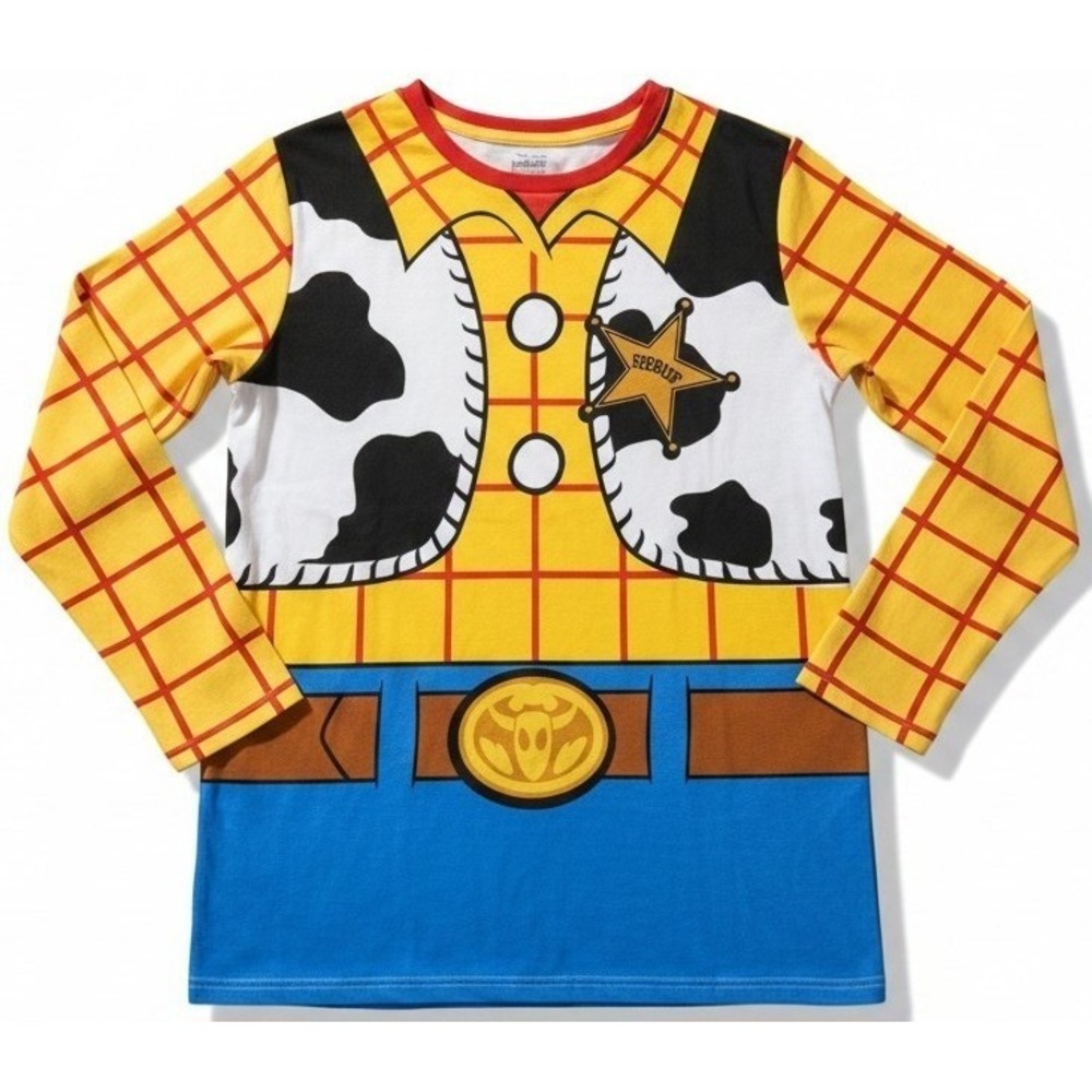 Disney Pixar Toy Story Woody Costume Shirt XXL Long Sleeve Sheriff Graphic Tee